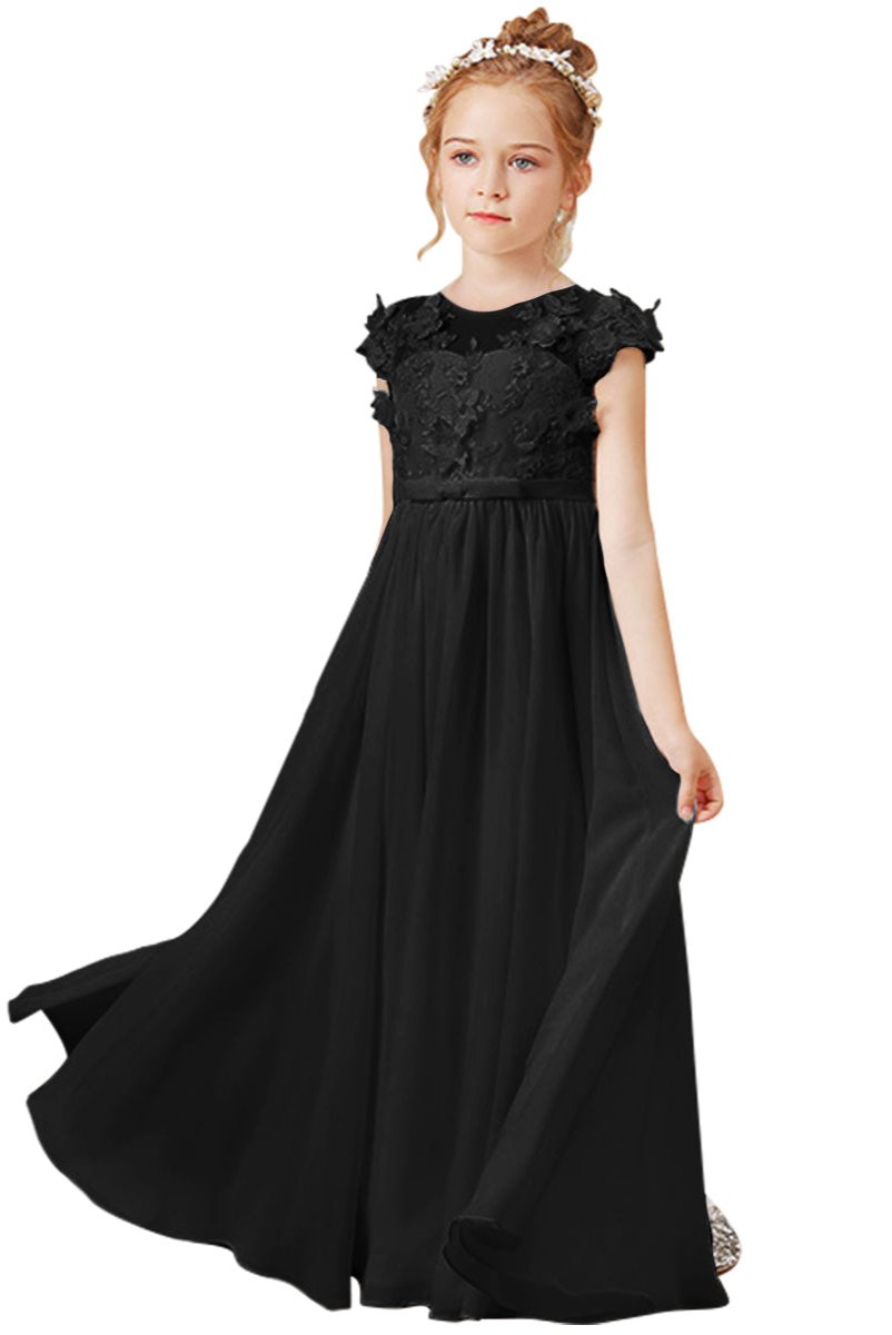 Flower Girl Dresses Applique Tulle Pageant Princess Gown