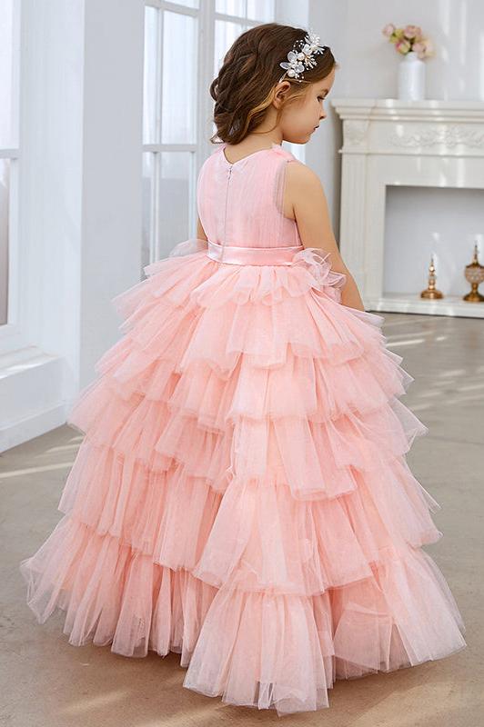 Applique Lace Tulle Flower Girl Dress
