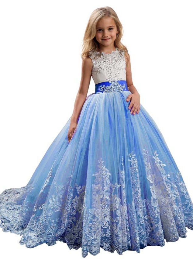 Princess Lilac Long Girls Pageant Dresses