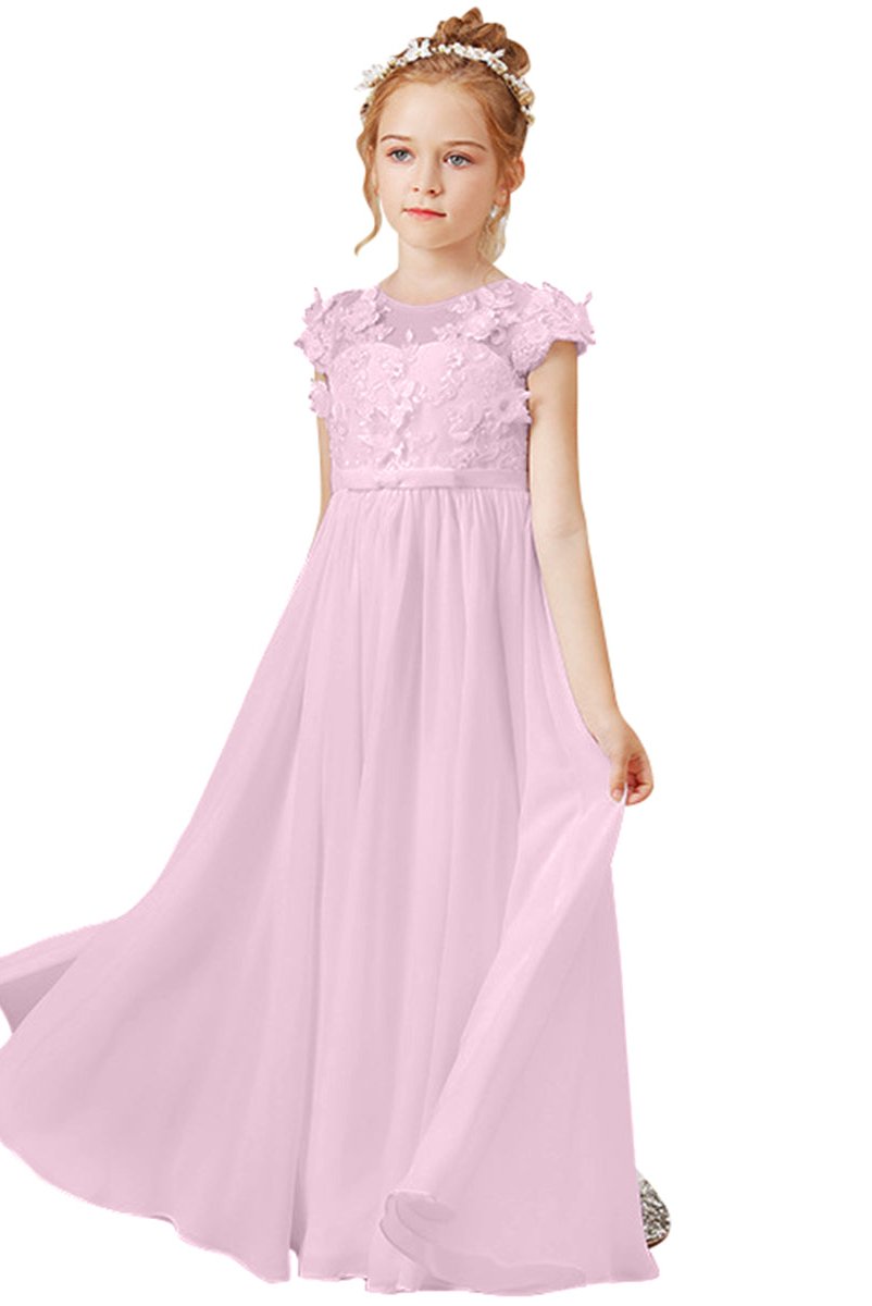 Flower Girl Dresses Applique Tulle Pageant Princess Gown