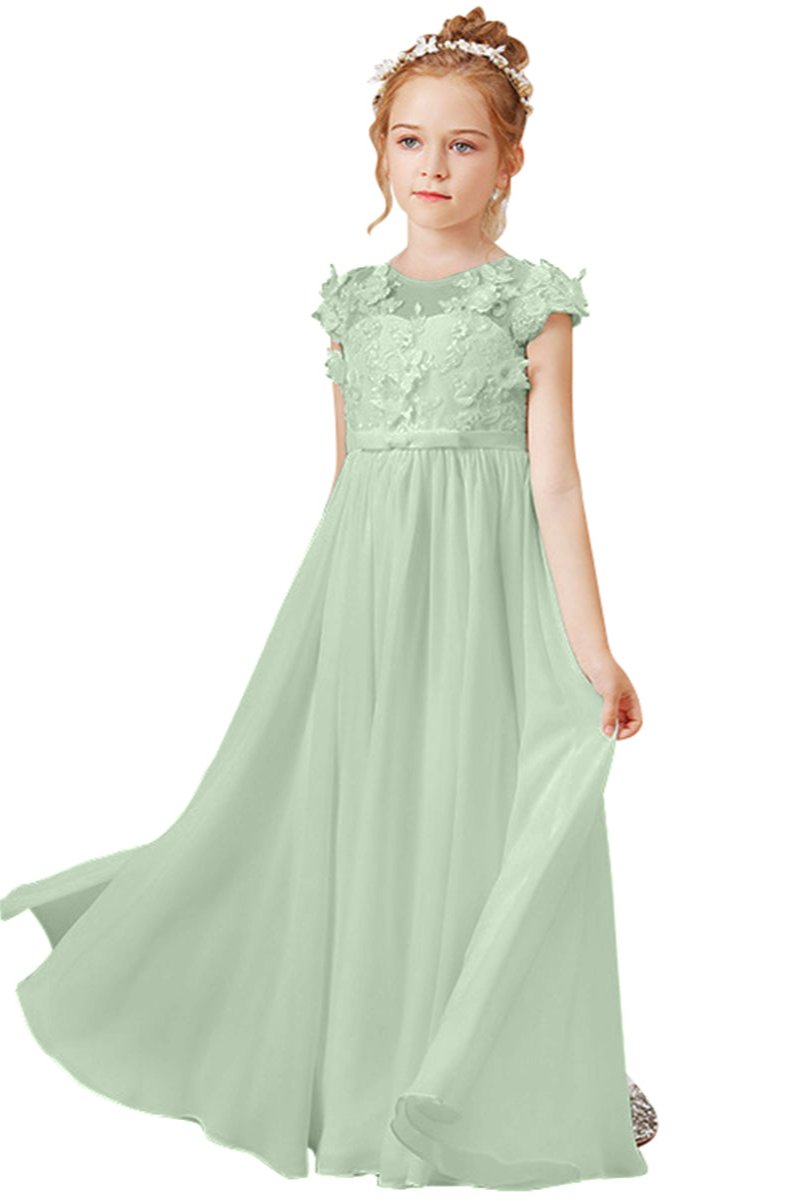 Flower Girl Dresses Applique Tulle Pageant Princess Gown