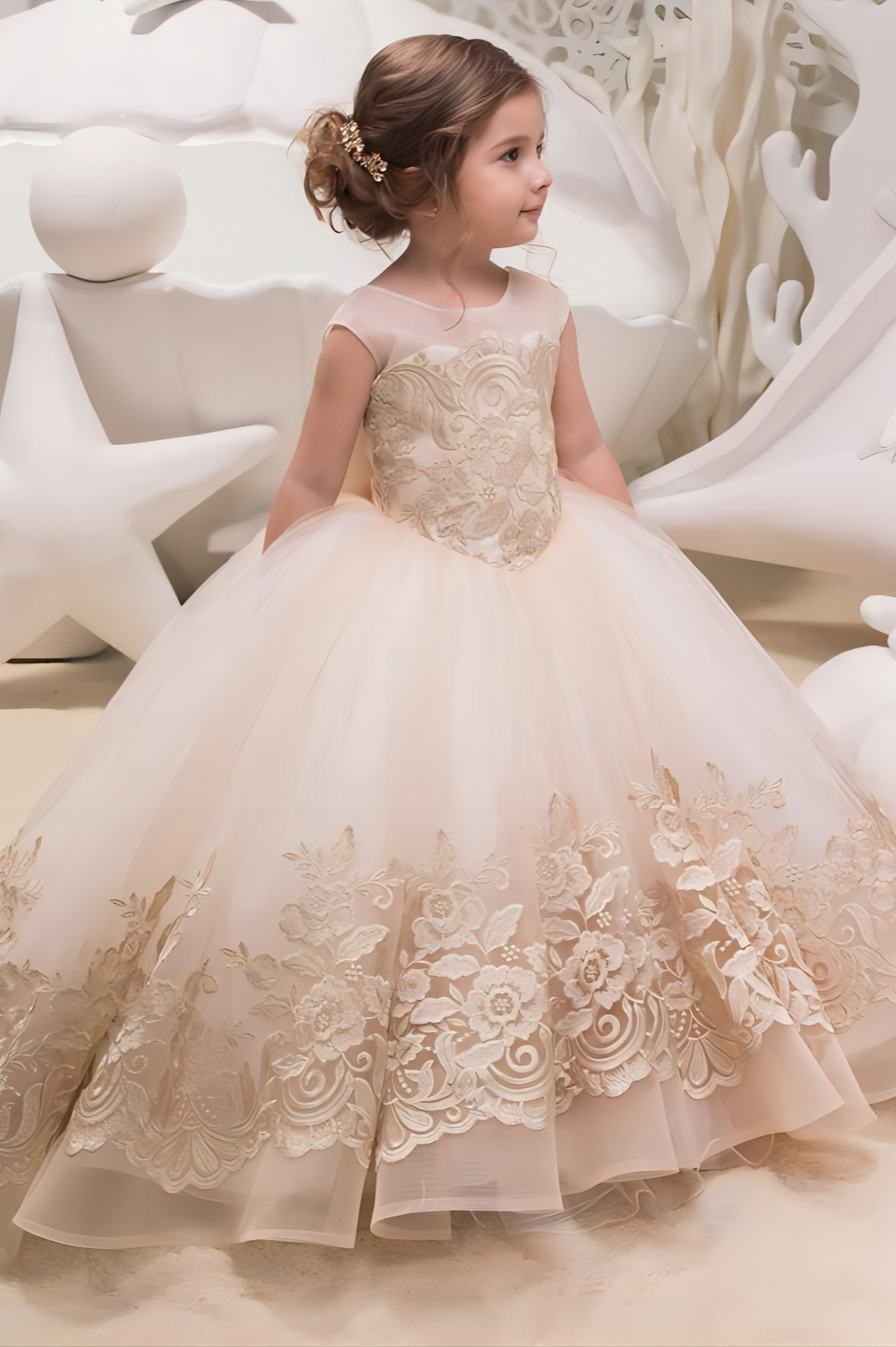 Flower Girl Dress for Wedding Bridesmaid Princess Party Gown