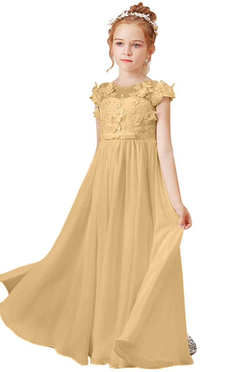 Flower Girl Dresses Applique Tulle Pageant Princess Gown