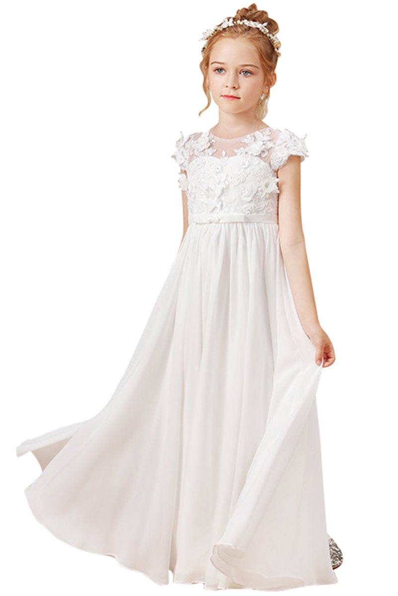 Flower Girl Dresses Applique Tulle Pageant Princess Gown