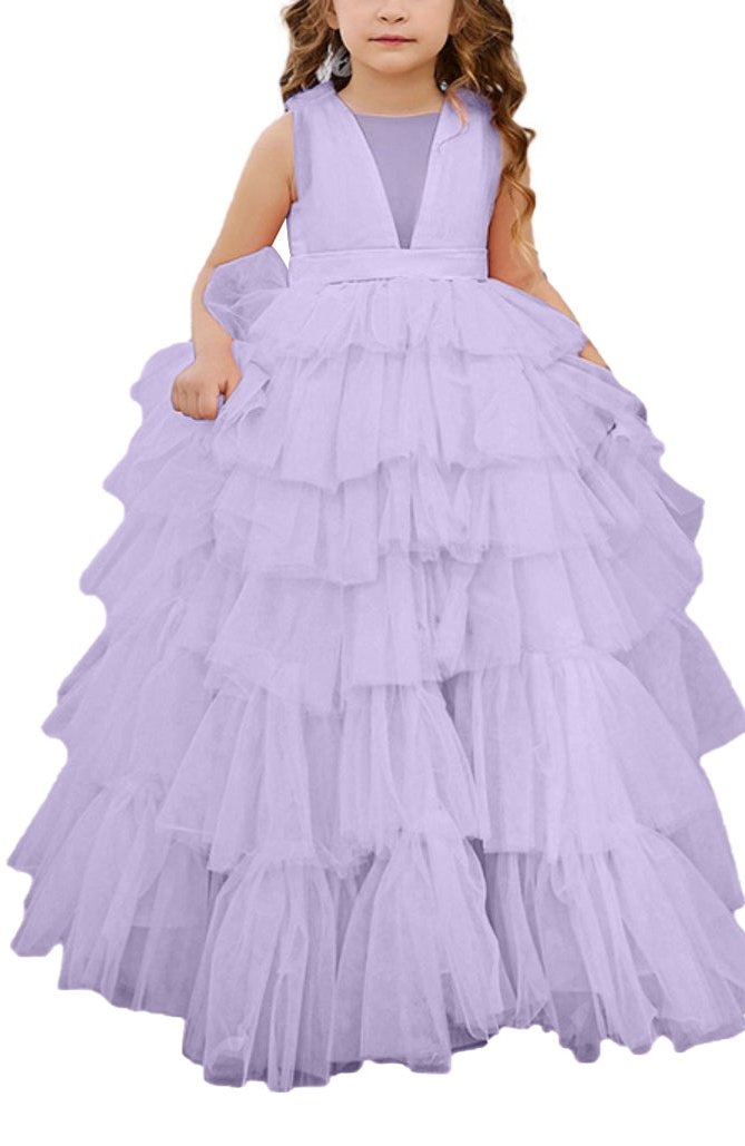 Applique Lace Tulle Flower Girl Dress