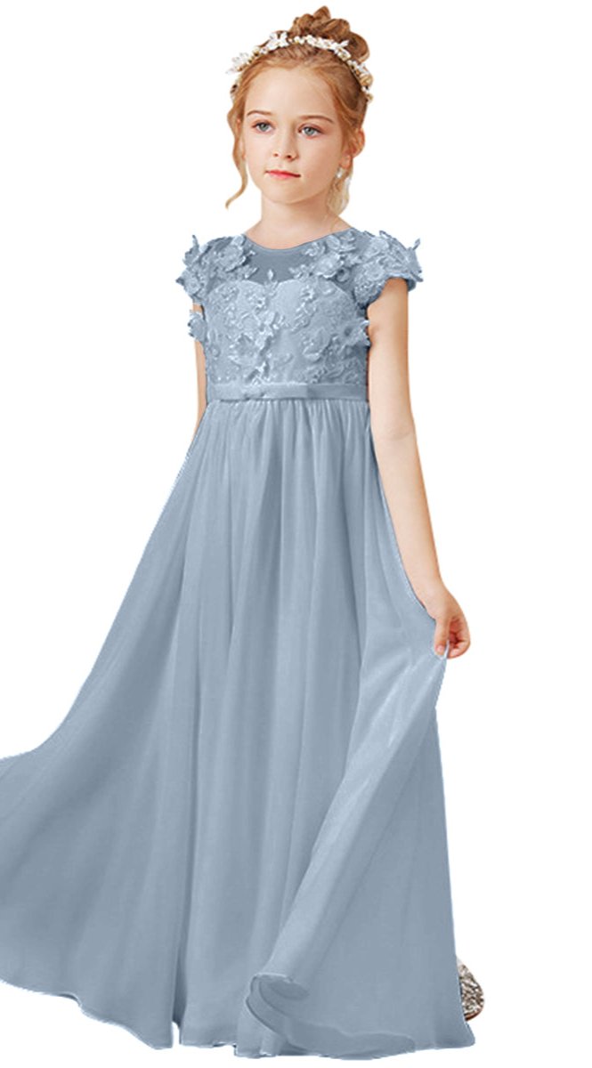 Flower Girl Dresses Applique Tulle Pageant Princess Gown