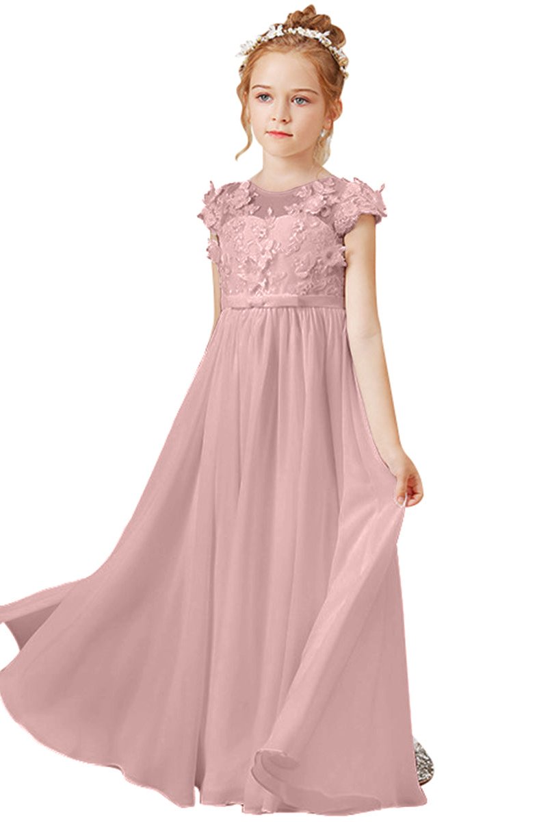 Flower Girl Dresses Applique Tulle Pageant Princess Gown