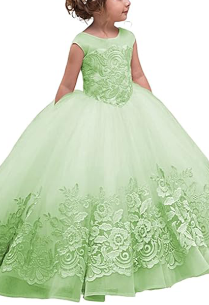 Flower Girl Dress for Wedding Bridesmaid Princess Party Gown