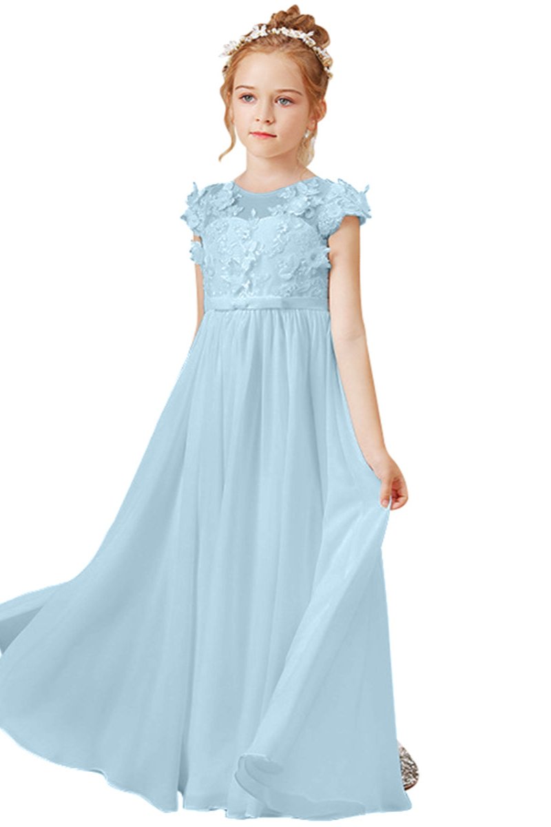Flower Girl Dresses Applique Tulle Pageant Princess Gown