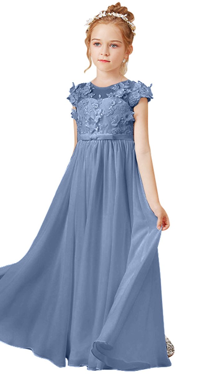 Flower Girl Dresses Applique Tulle Pageant Princess Gown