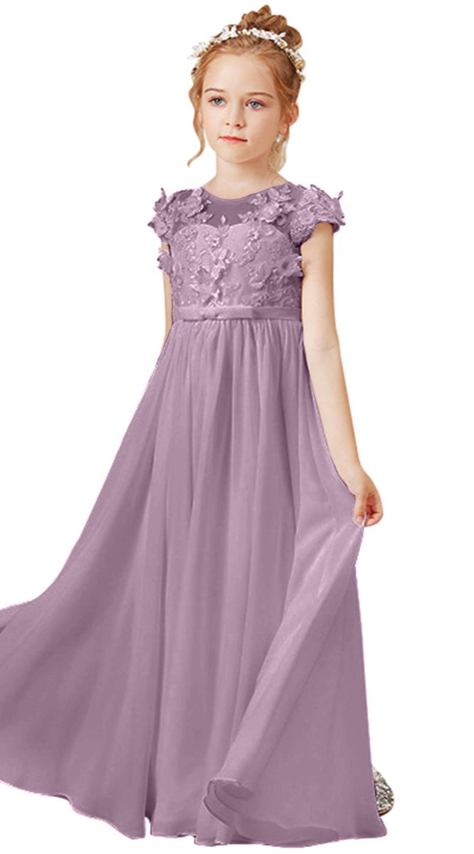 Flower Girl Dresses Applique Tulle Pageant Princess Gown