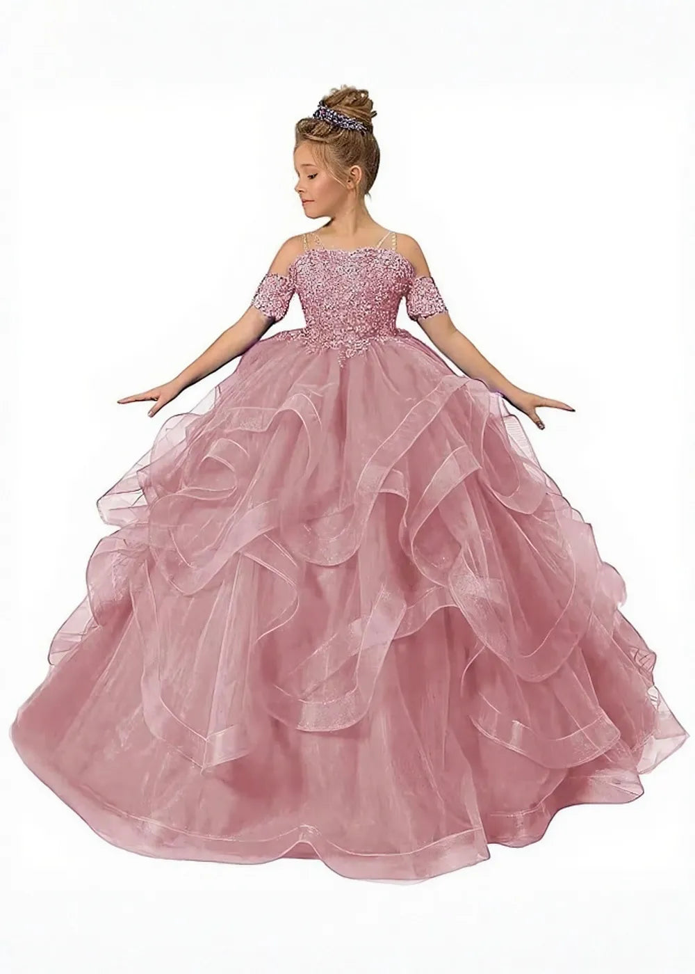 Lace Off-the-Shoulder Princess Dress