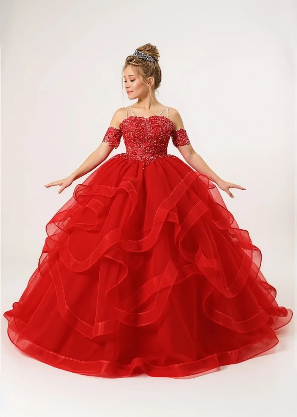 Lace Off-the-Shoulder Princess Dress