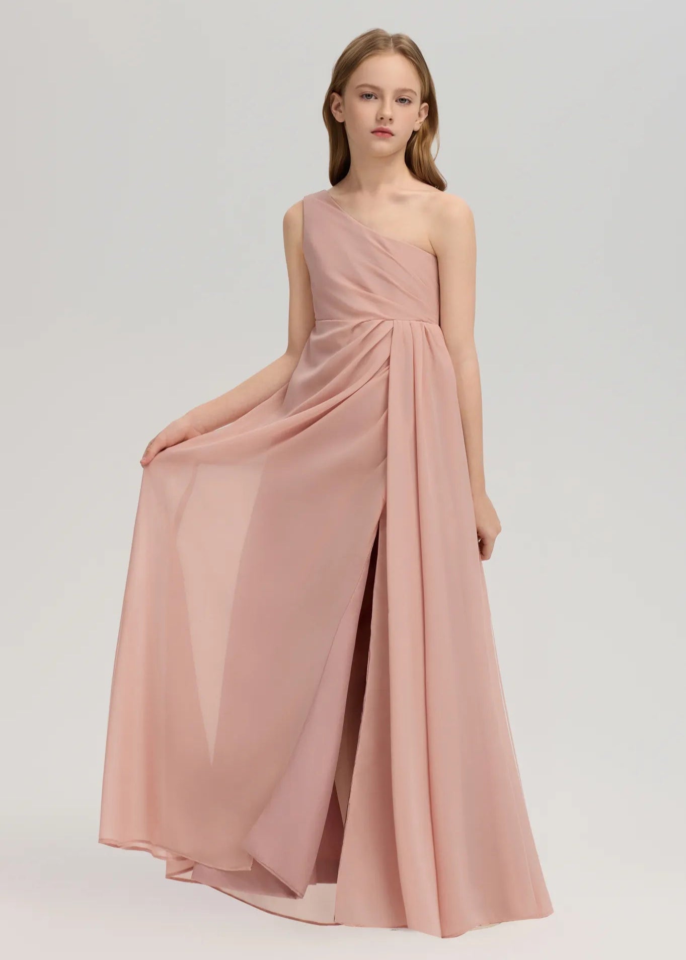 One-Shoulder Junior Bridesmaid Dress