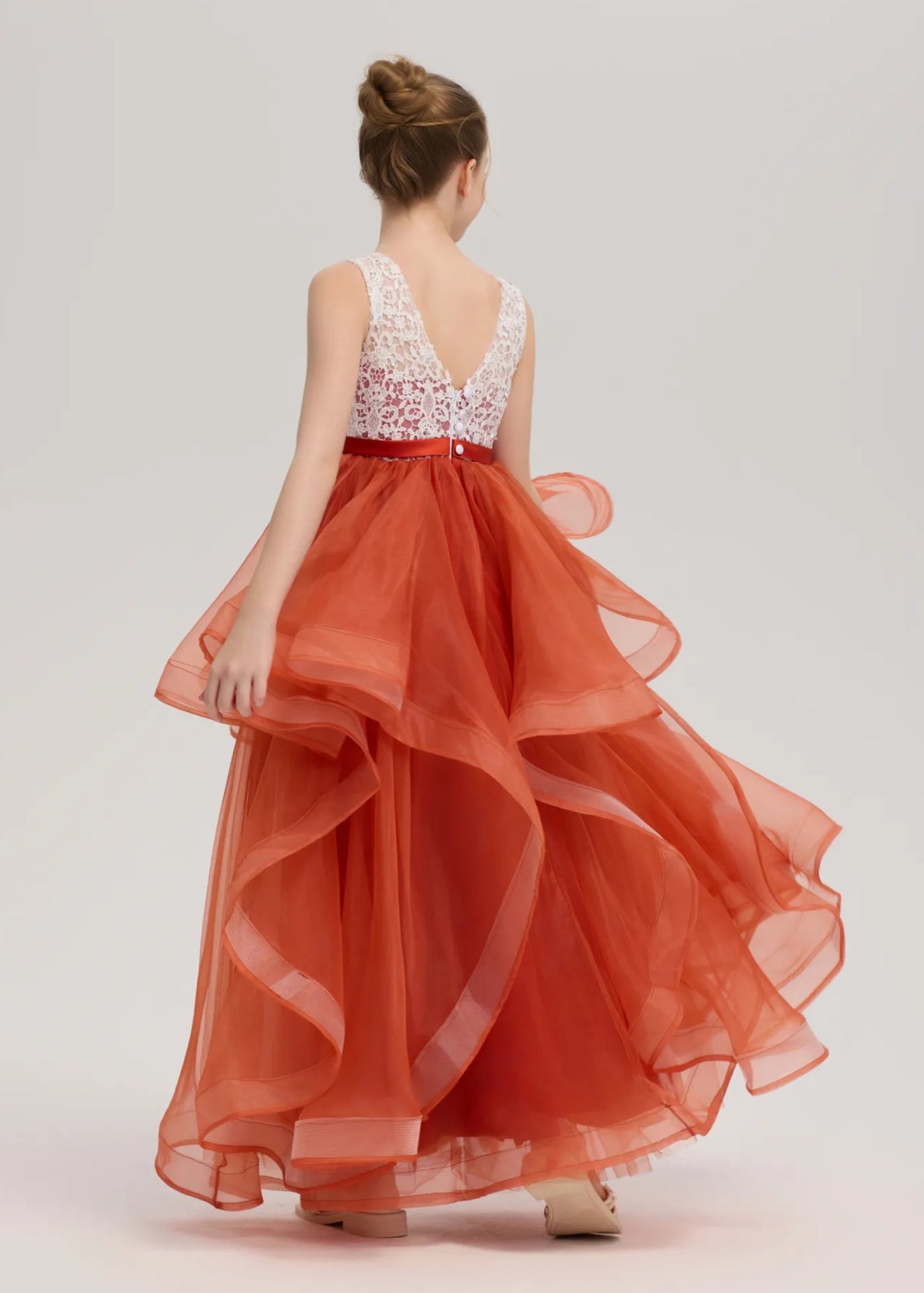 Terracotta Flower Girl Dress