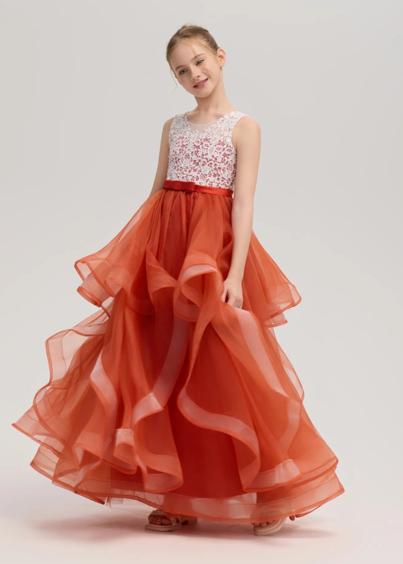 Terracotta Flower Girl Dress