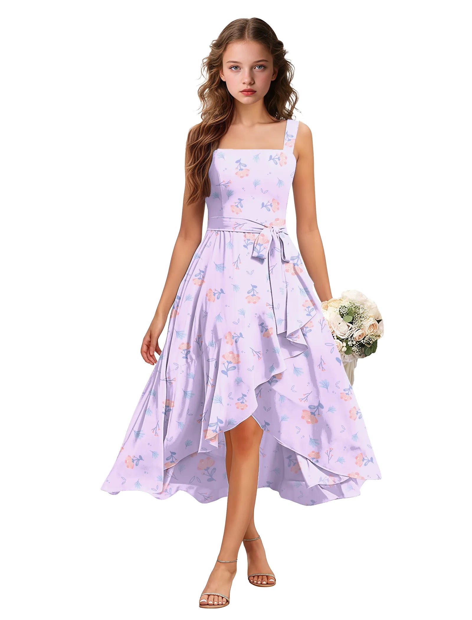 Petals & Grace Square Neck Flower Girl Dress