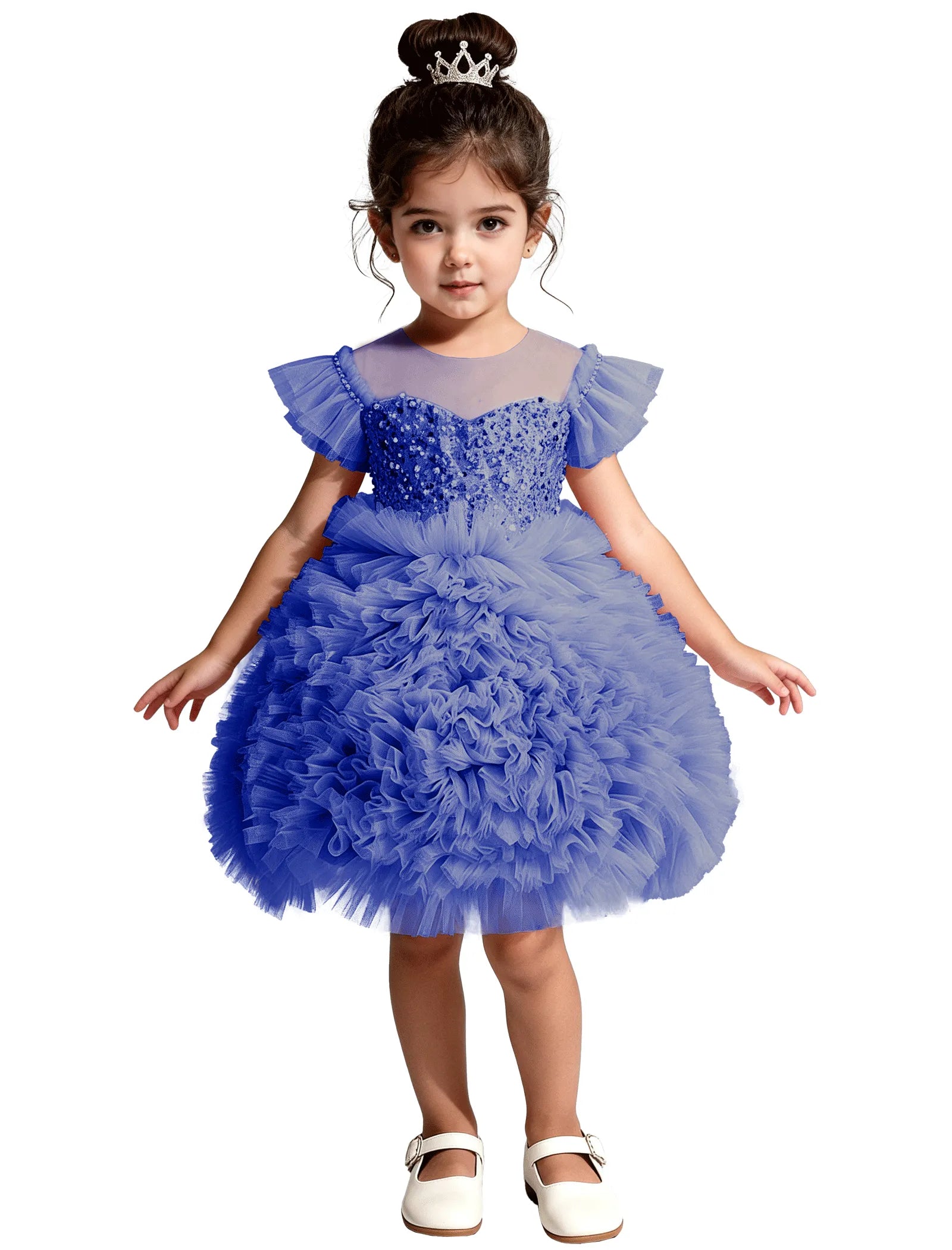 Sequin Puff Sleeve Toddler Party Dress