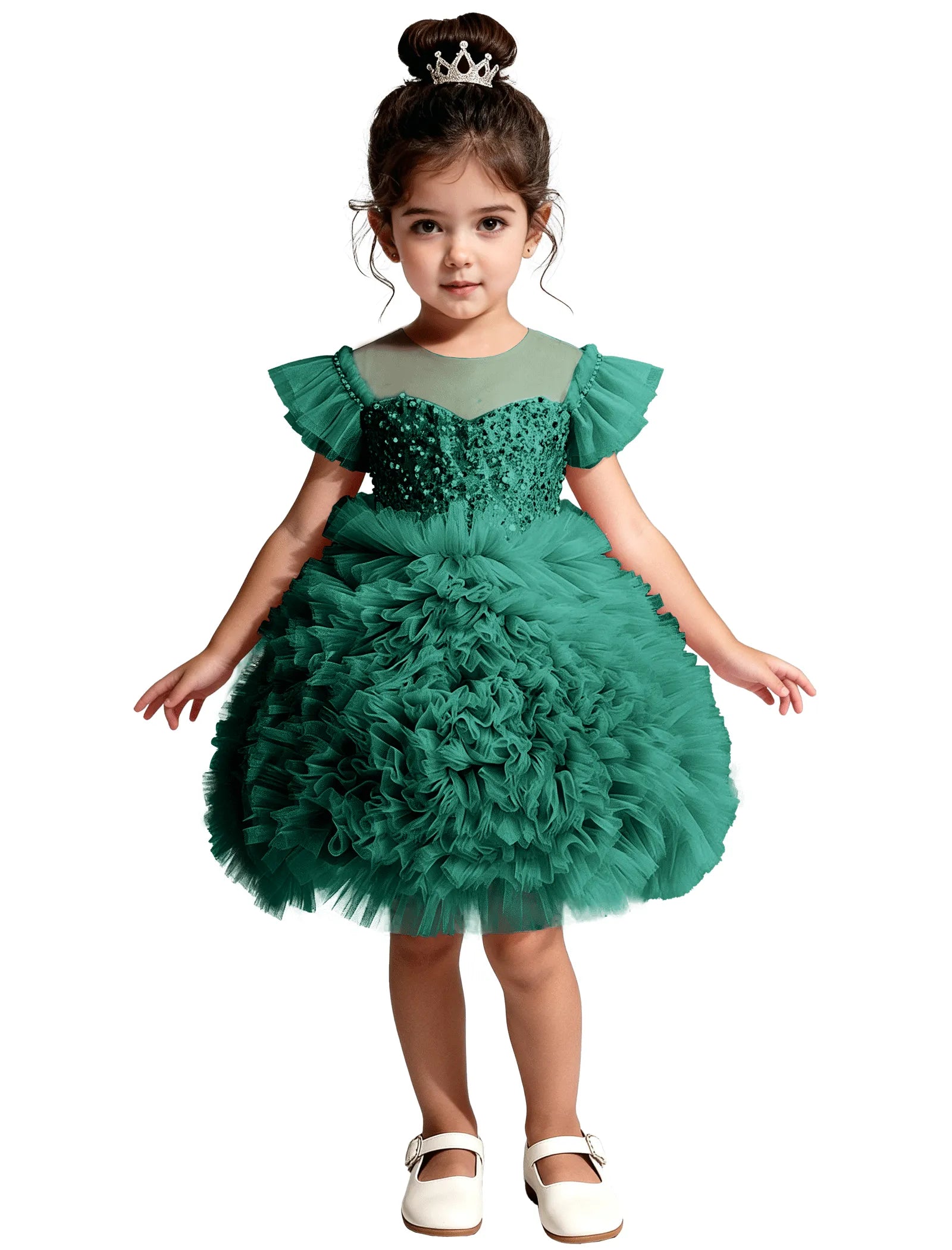 Sequin Puff Sleeve Toddler Party Dress