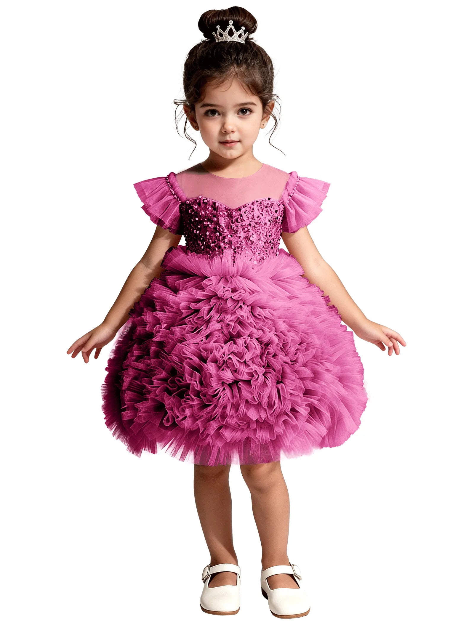 Sequin Puff Sleeve Toddler Party Dress