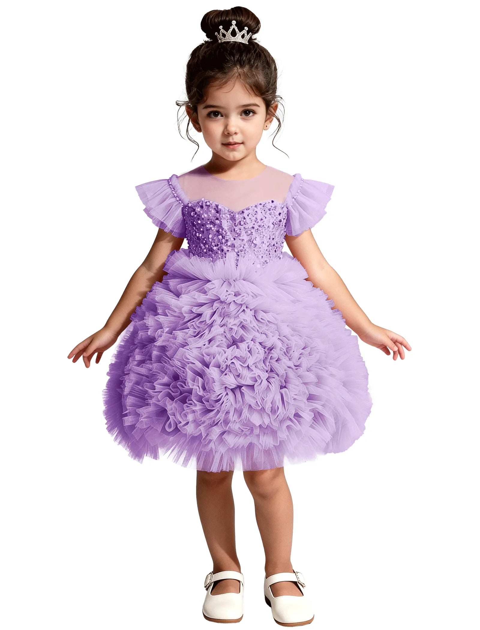 Sequin Puff Sleeve Toddler Party Dress