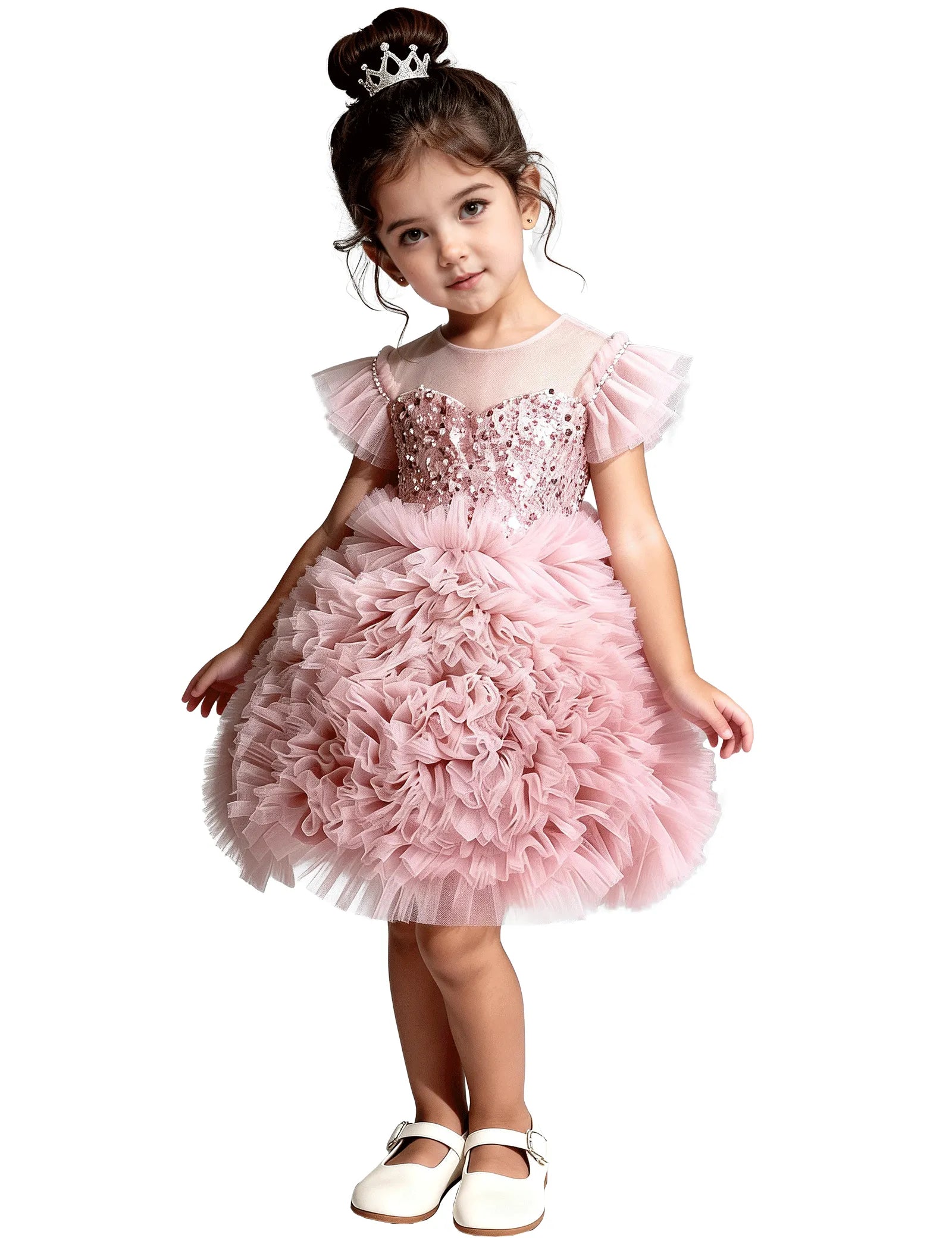 Sequin Puff Sleeve Toddler Party Dress