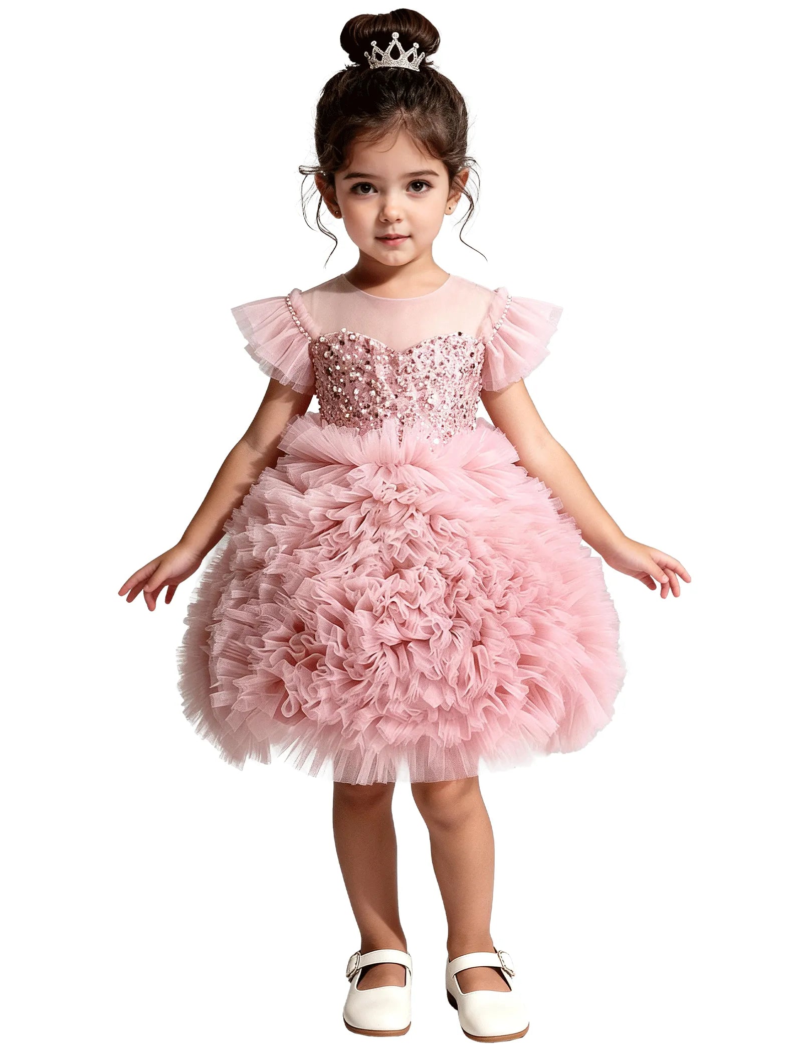 Sequin Puff Sleeve Toddler Party Dress