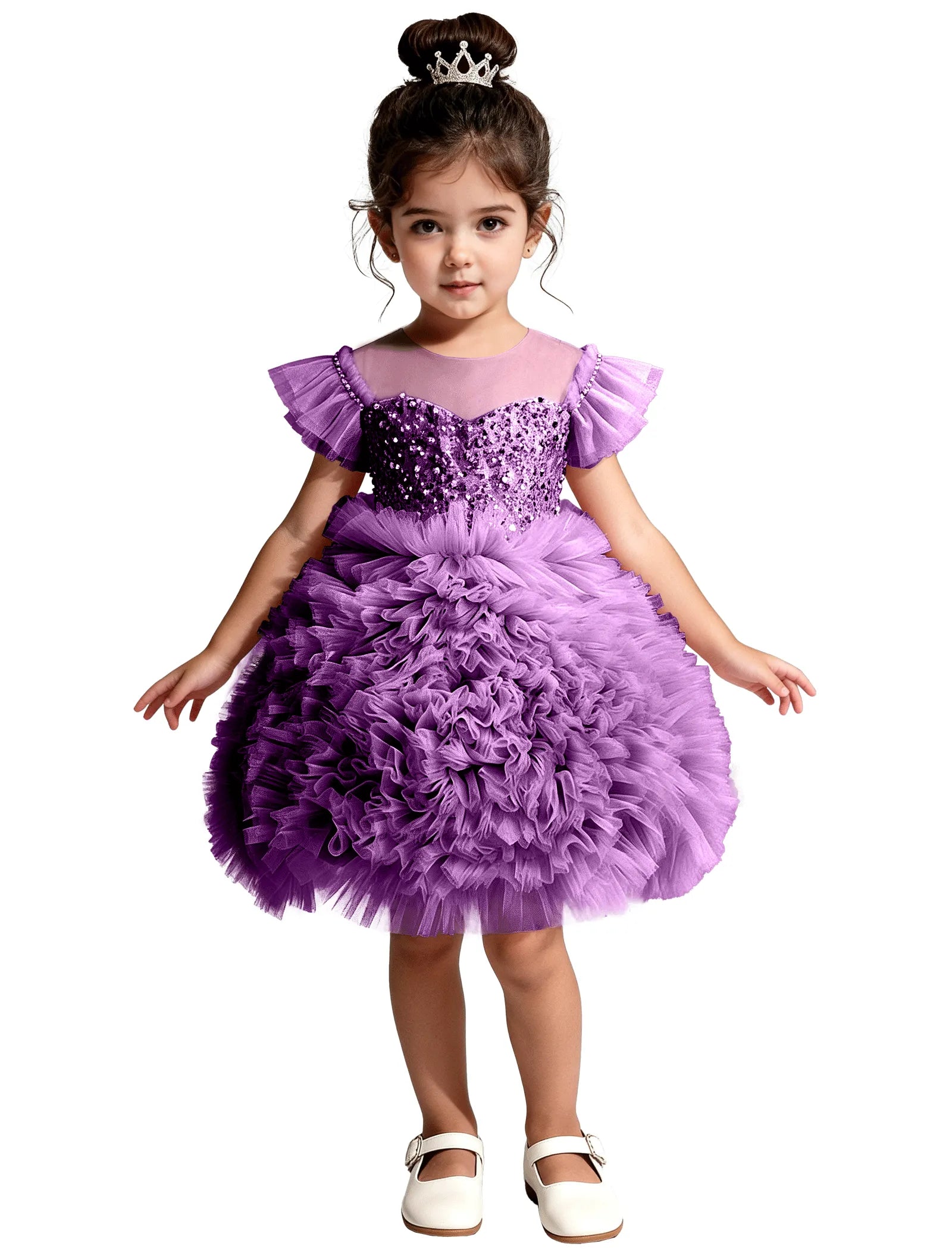 Sequin Puff Sleeve Toddler Party Dress