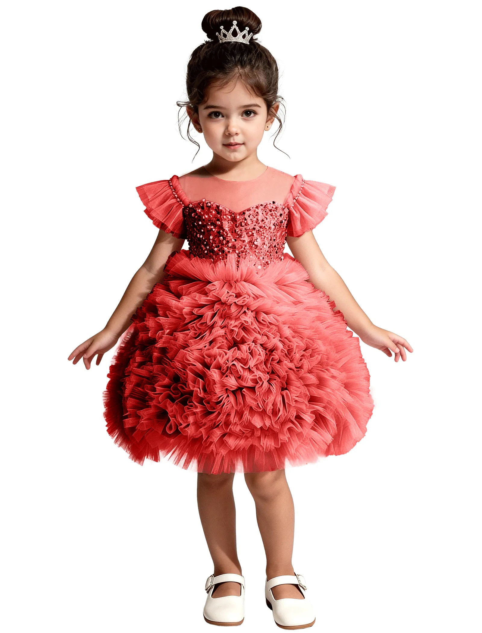 Sequin Puff Sleeve Toddler Party Dress