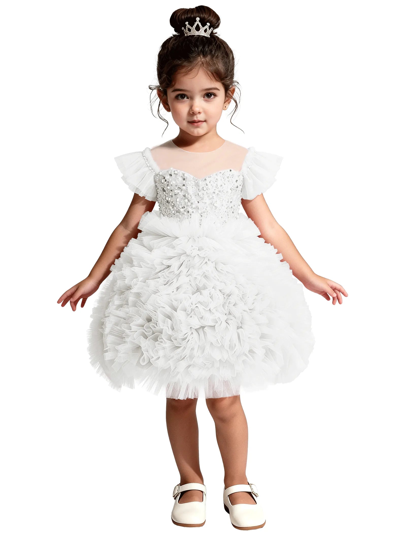 Sequin Puff Sleeve Toddler Party Dress