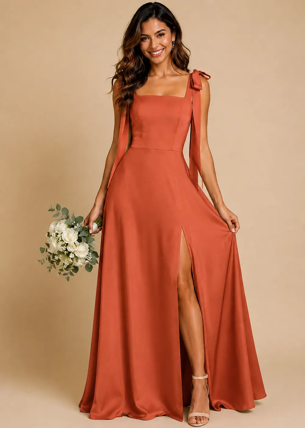 Elara Bow Strap A-Line Formal Gown