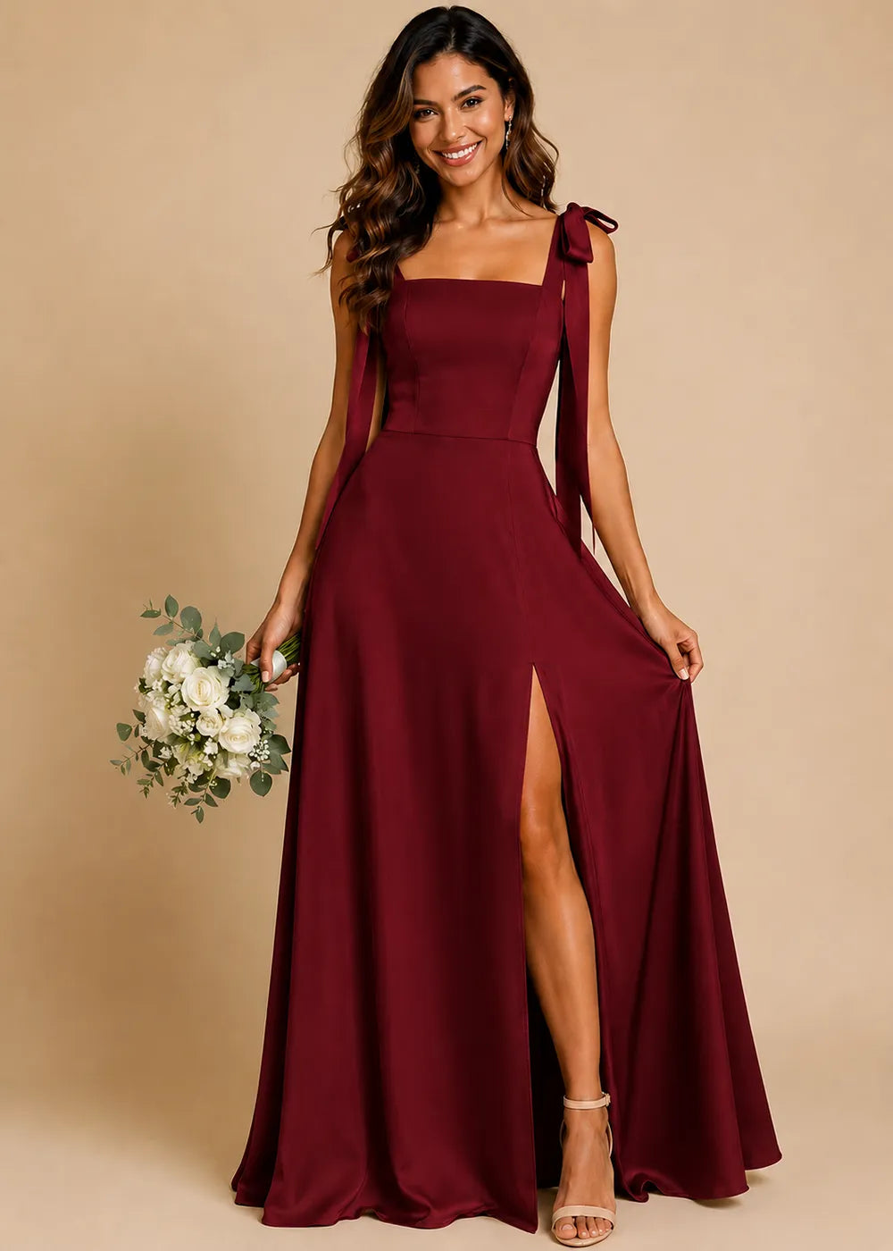Elara Bow Strap A-Line Formal Gown