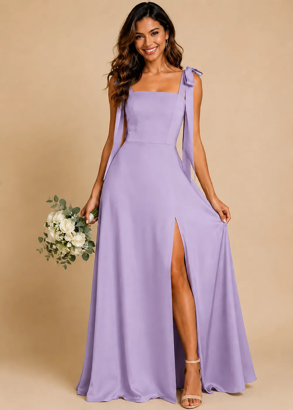 Elara Bow Strap A-Line Formal Gown