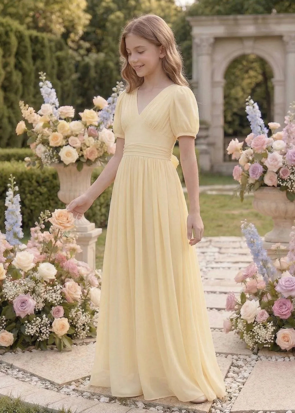 Blonde Off-the-Shoulder Prinsessedragt