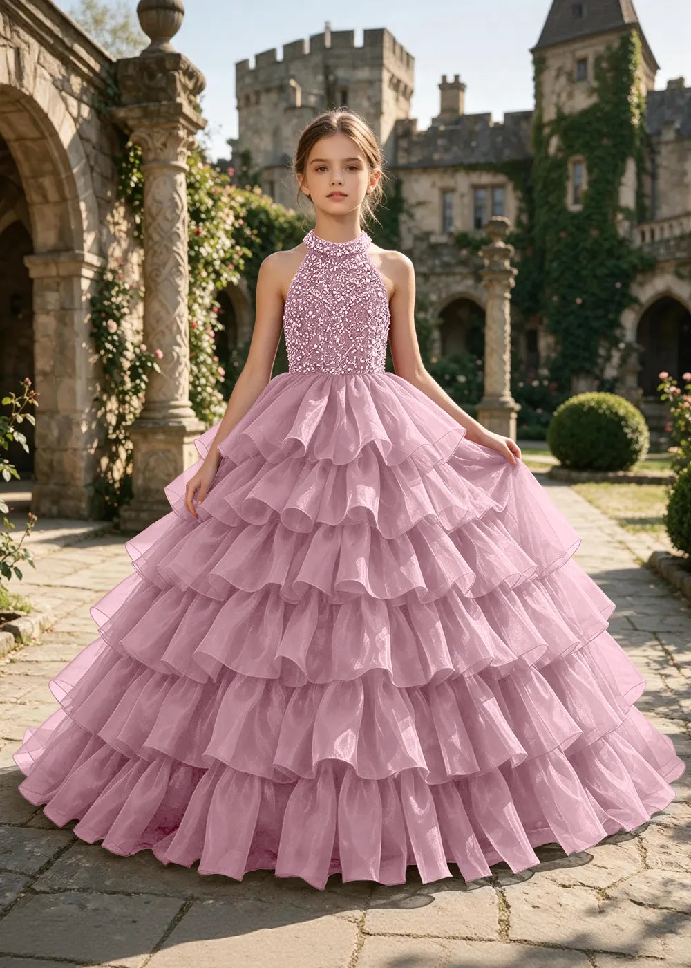 Spitzenkleid mit schulterfreiem Design