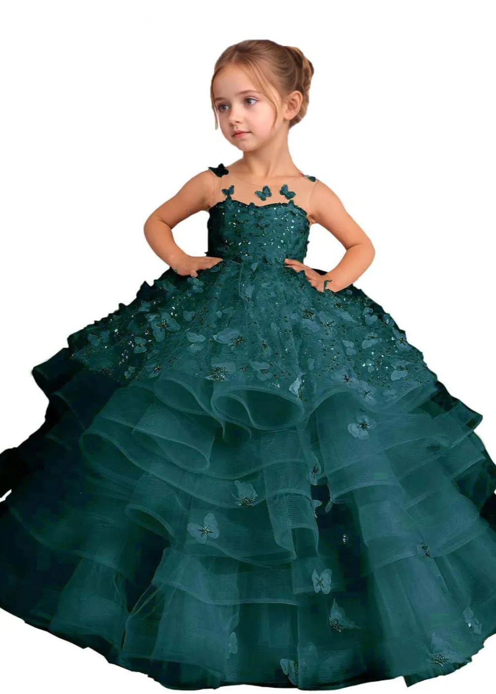 Elora Butterfly Dream Tulle Gown for Girls