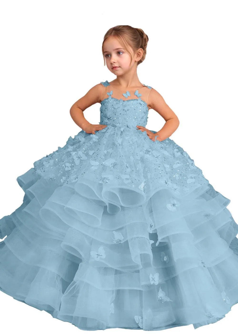 Elora Butterfly Dream Tulle Gown for Girls