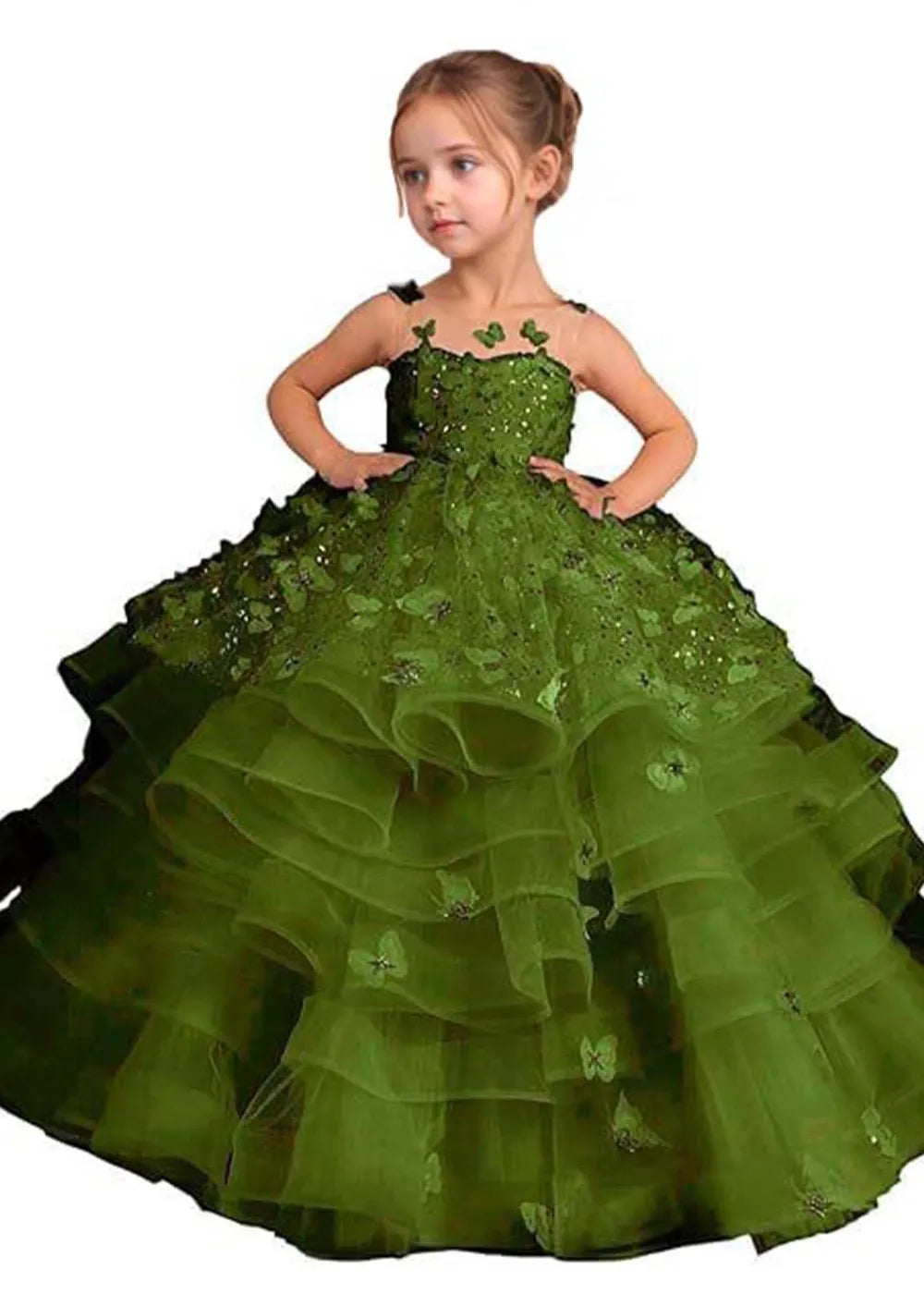 Elora Butterfly Dream Tulle Gown for Girls