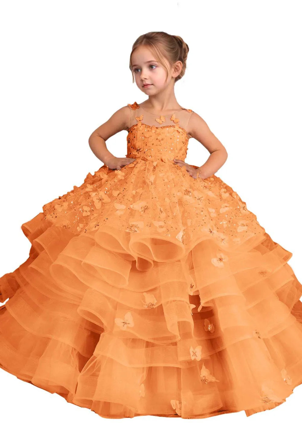 Elora Butterfly Dream Tulle Gown for Girls