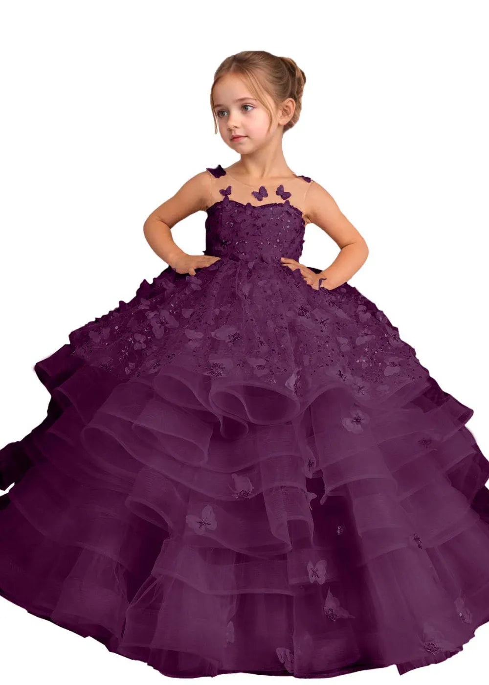 Elora Butterfly Dream Tulle Gown for Girls