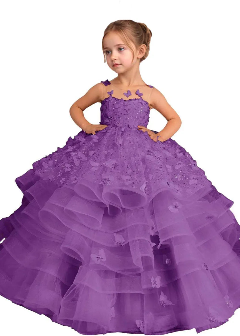 Elora Butterfly Dream Tulle Gown for Girls