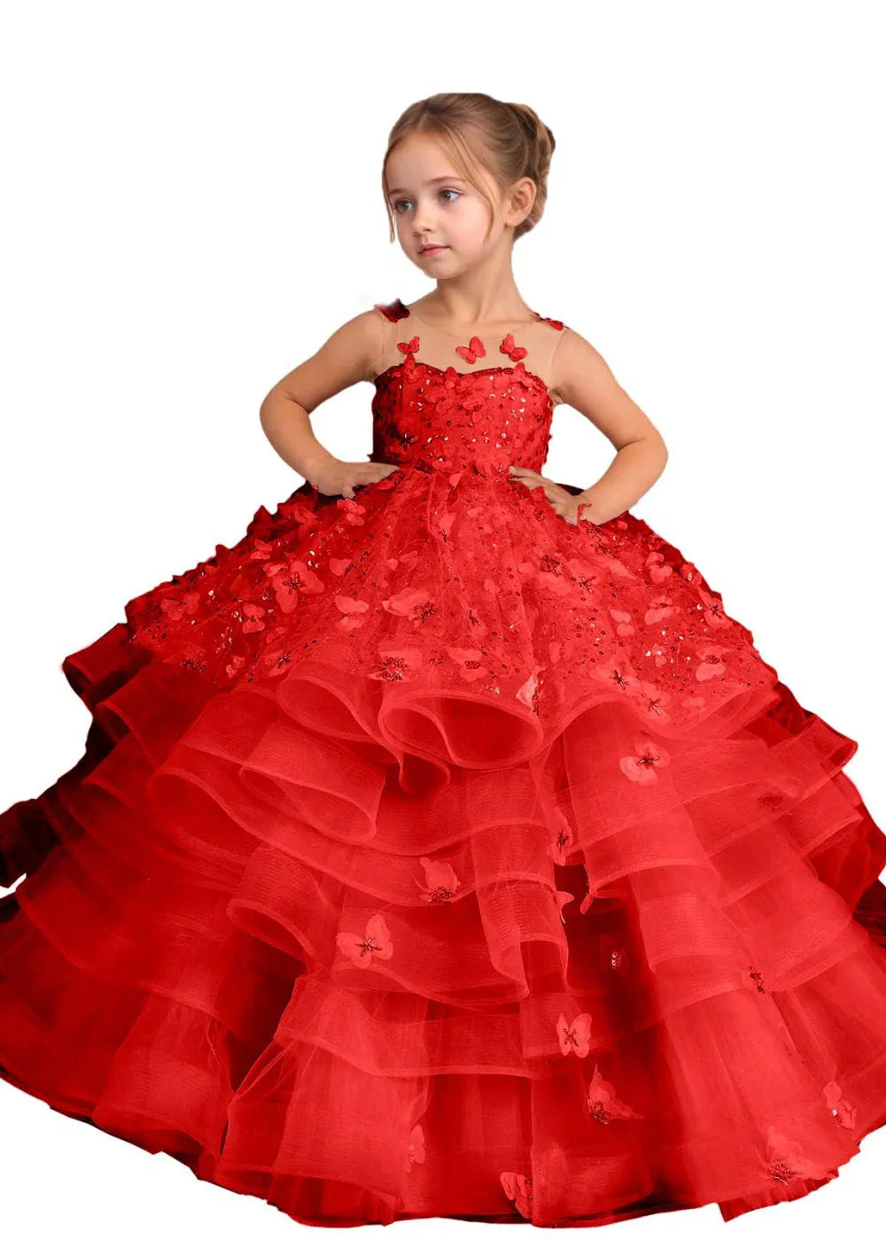 Elora Butterfly Dream Tulle Gown for Girls