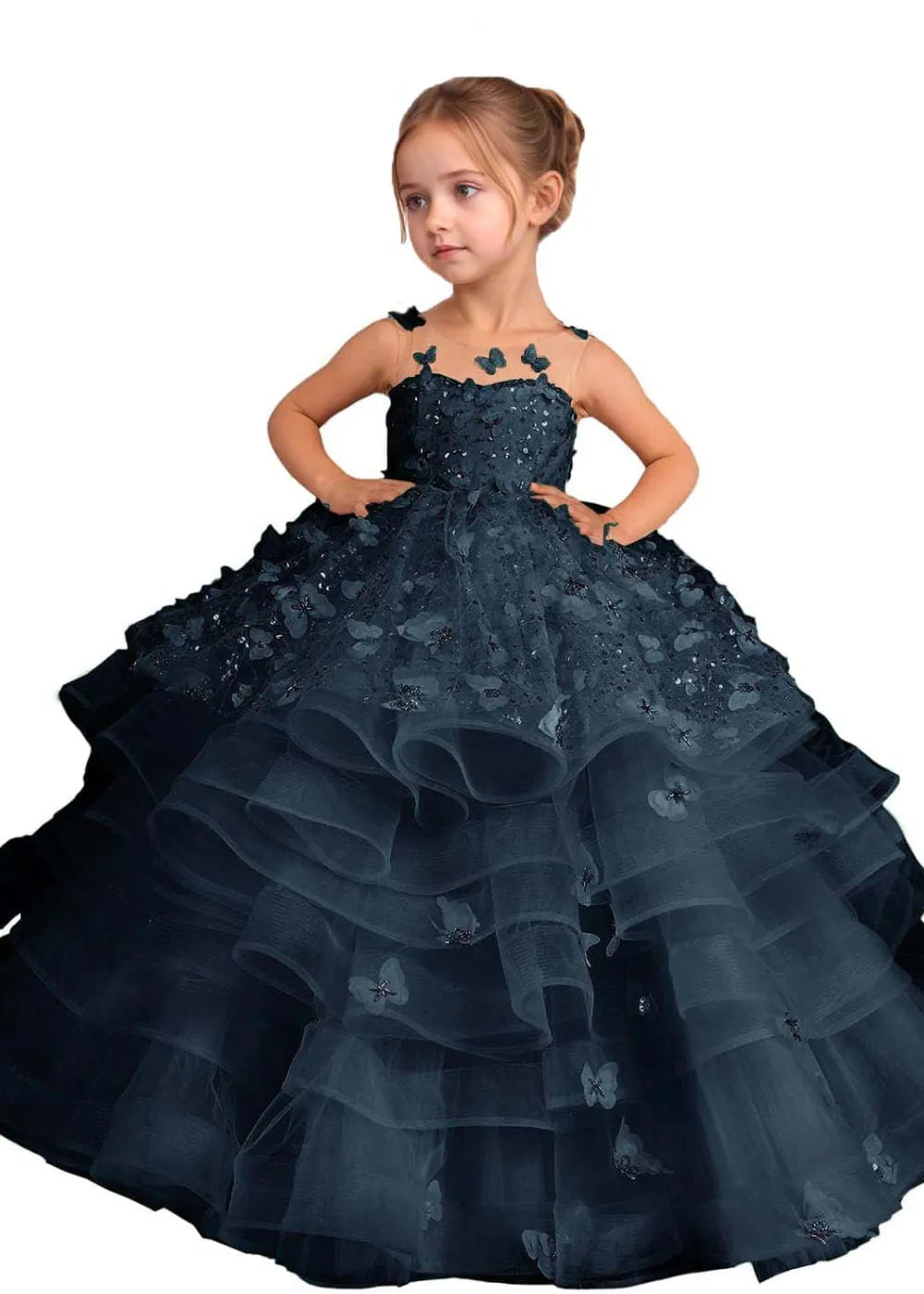 Elora Butterfly Dream Tulle Gown for Girls