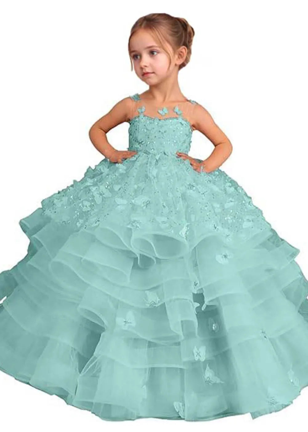 Elora Butterfly Dream Tulle Gown for Girls