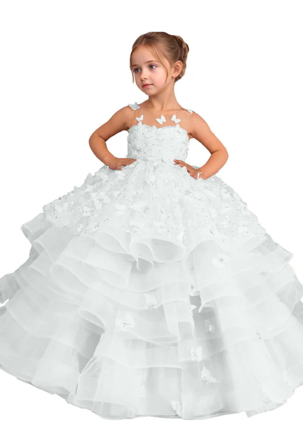 Elora Butterfly Dream Tulle Gown for Girls