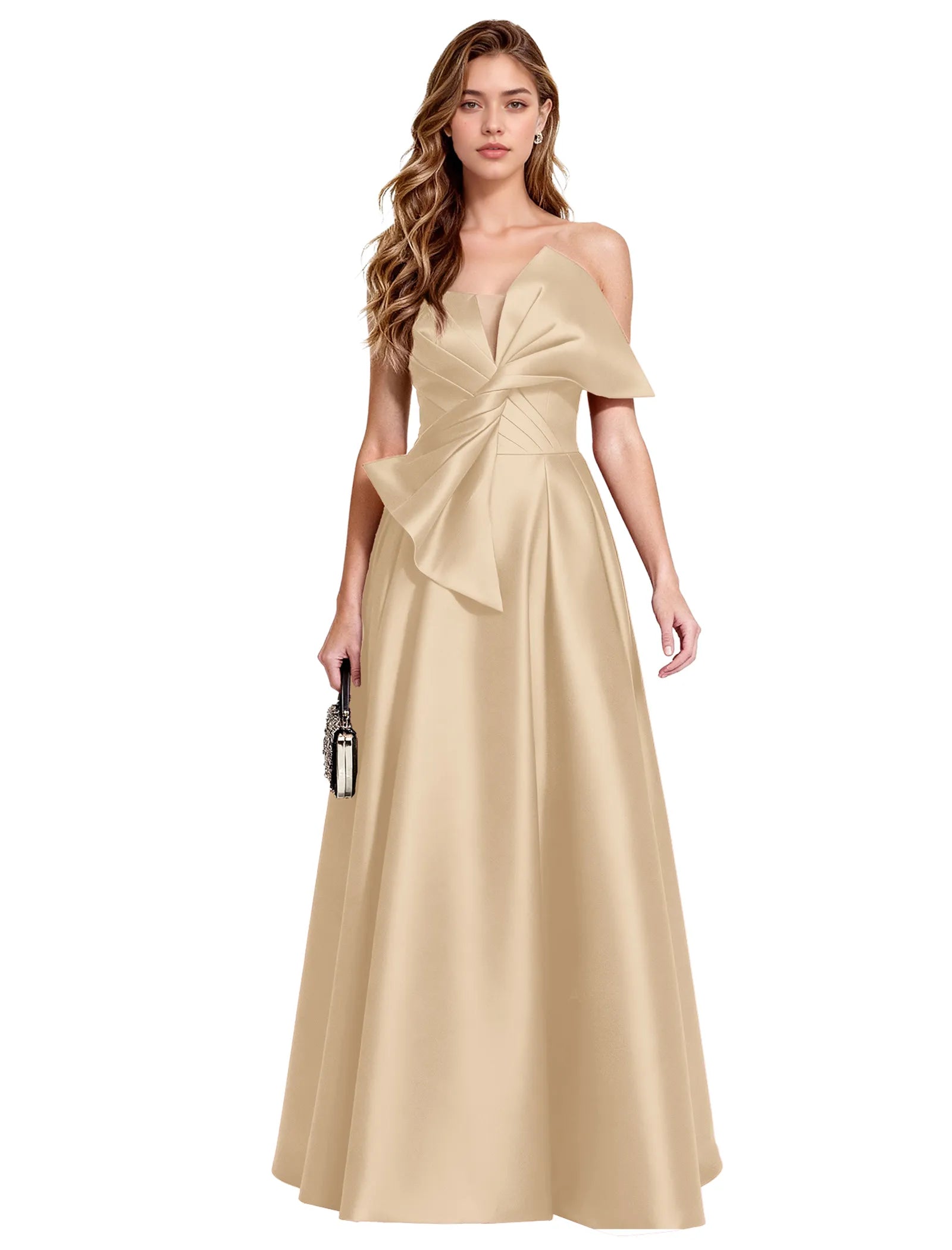 Elegant A Line Evening Gown with Corset Back