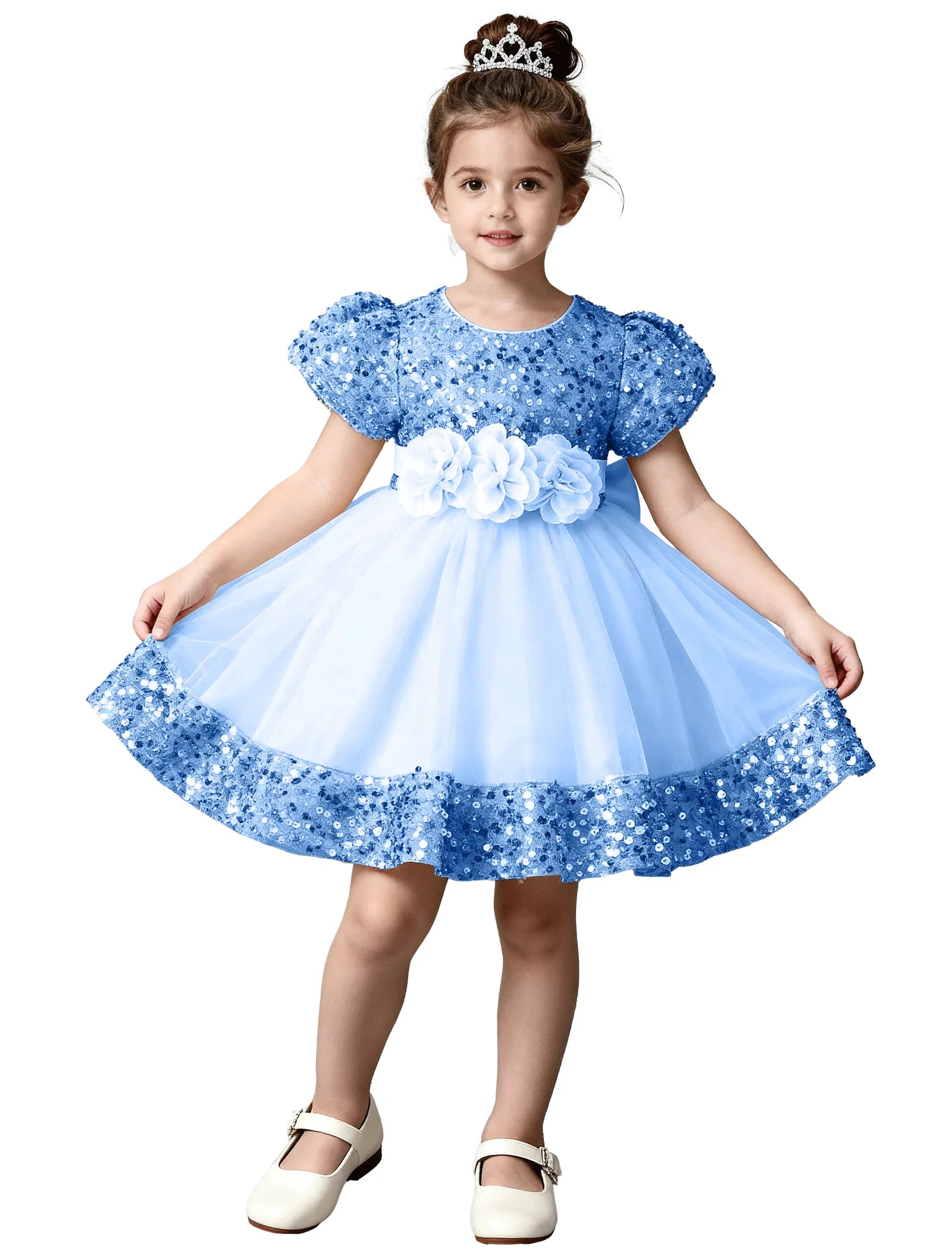 Sparkle Princess Tulle Flower Girl Dress