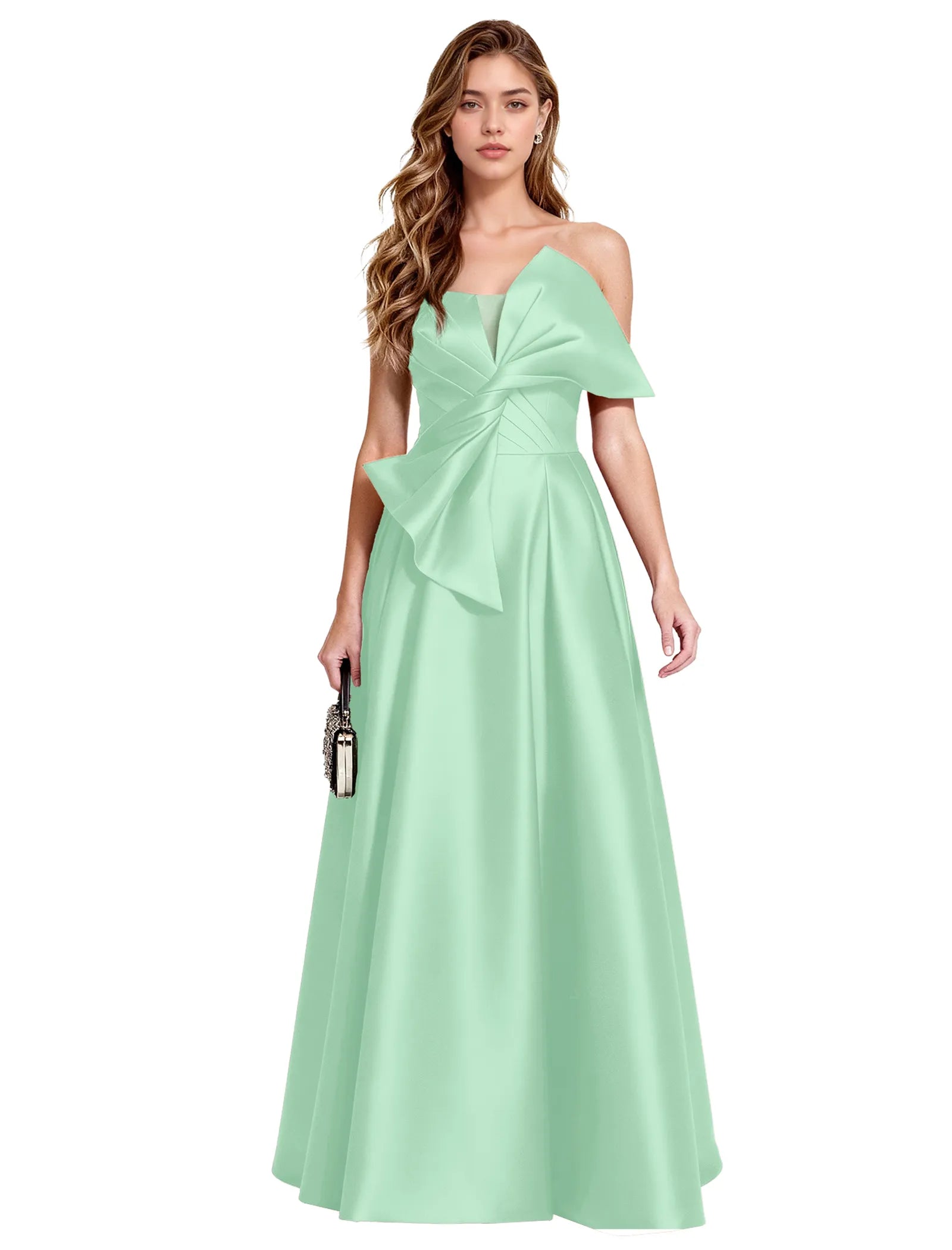 Elegant A Line Evening Gown with Corset Back