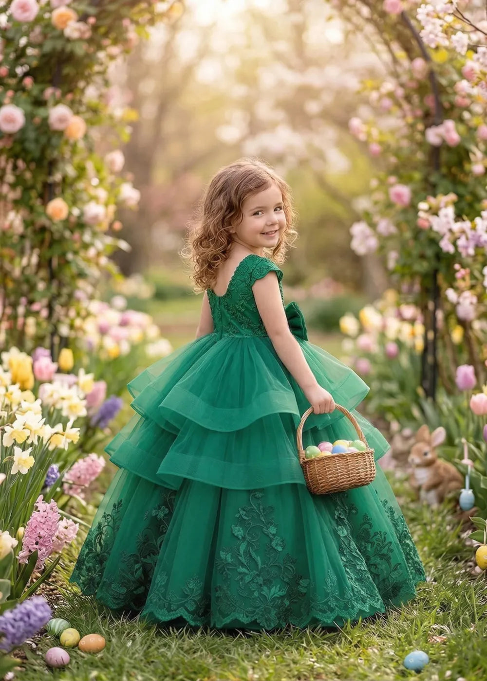 Vestido de princesa sin mangas de encaje