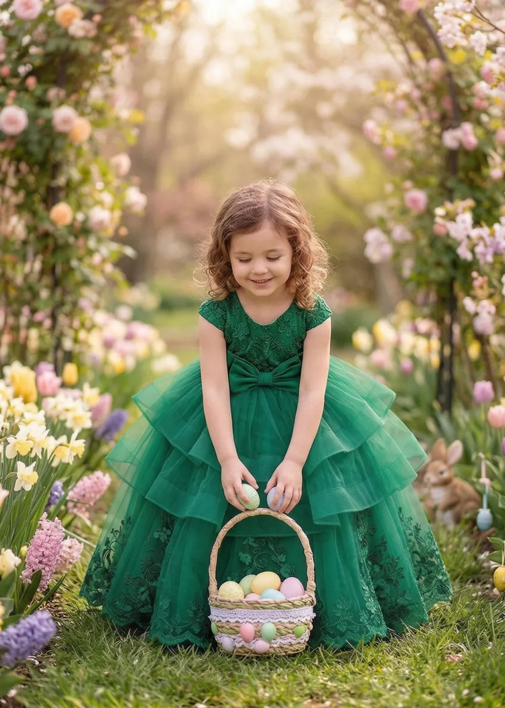 Vestido de princesa sin mangas de encaje